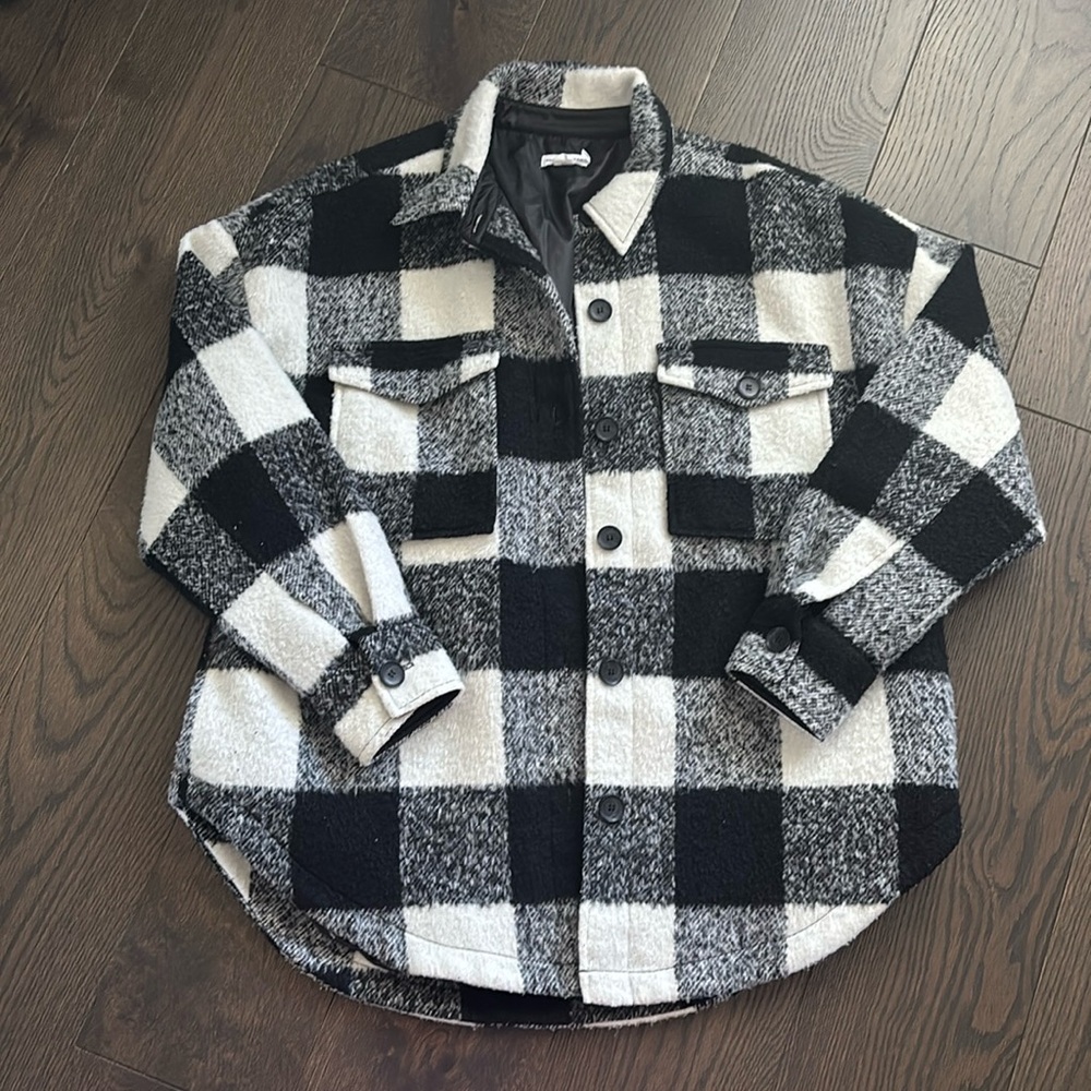 Good American Plaid Shacket